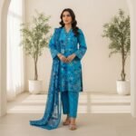 Ocean Breeze - Floral Printed 2 Piece Unstitched Lawn