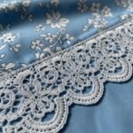 Azure Sky - Floral Printed Lawn Kurti with Lace Detailing - Image 2