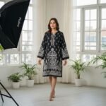 Midnight Black - Digital Printed Stitched Kurti