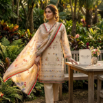 Subpehno Heritage Collection: 'Amisah' Beige Floral 3-Piece Suit - Image 2